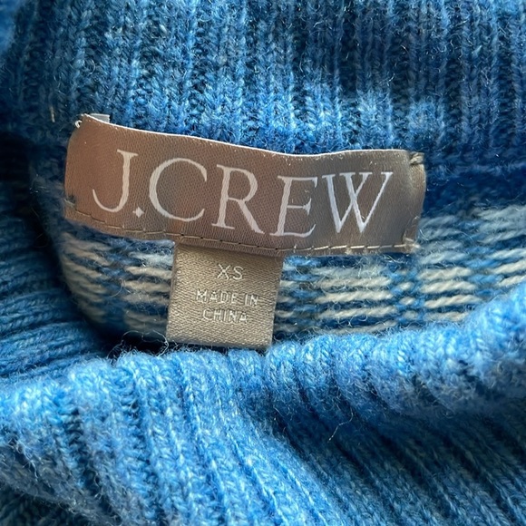 J. Crew Lambswool Fair Isle Mock Turtleneck Pullover Sweater Size XSmall New - Picture 6 of 13
